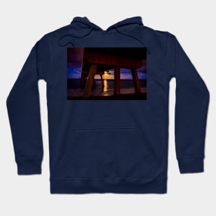 Moon under pier Hoodie